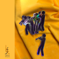 Preview: Oboist Piktogramm Hologramm-Konturschnitt