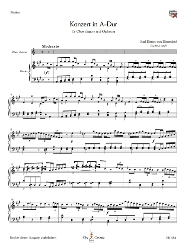 Dittersdorf, von - Konzert A-Dur für Oboe d’amore und Orchester