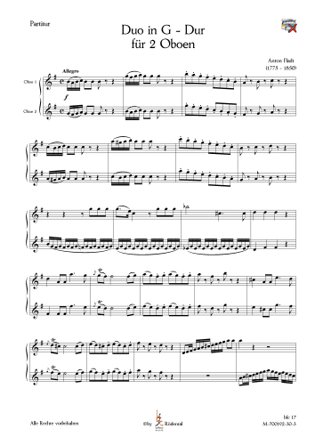 Fladt, Anton - Duetto für 2 Oboen
