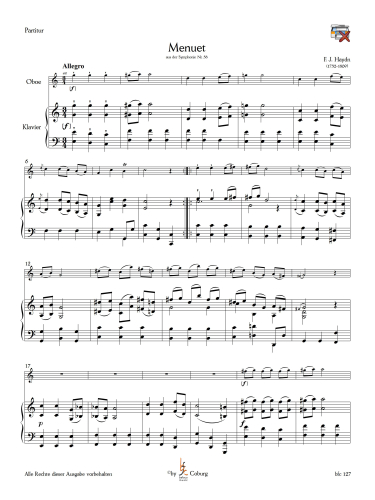 Haydn, Joseph - Menuett (Trio) und Finale