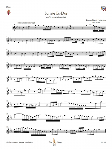 Heinichen, Johann David - Sonate Es-Dur für Oboe und Generalbass