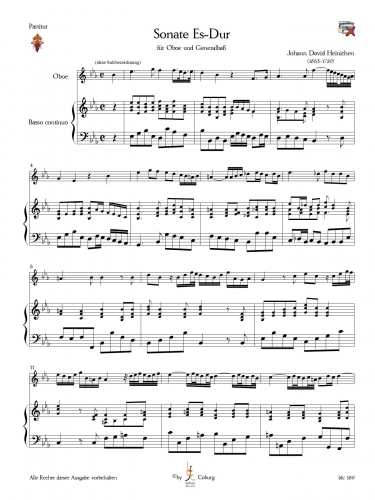 Heinichen, Johann David - Sonate Es-Dur für Oboe und Generalbass