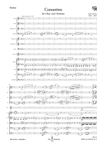 Lachner, Ignaz - Concertino B-Dur für Oboe und Orchester