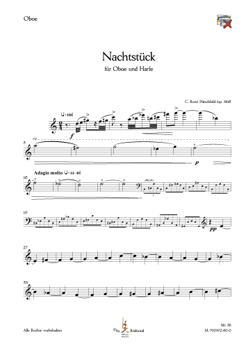 Hirschfeld, C.R. - Nachtstück für Oboe und Harfe