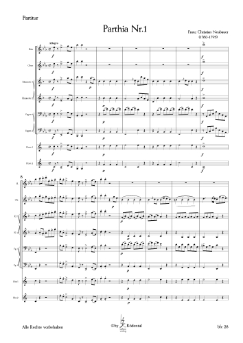 Neubauer, Franz Christian - Parthia Nr.1 in Es