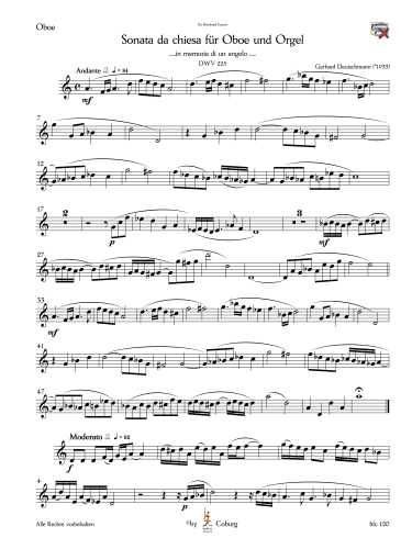 Deutschmann, Gerhard - Sonata da chiesa für Oboe und Orgel