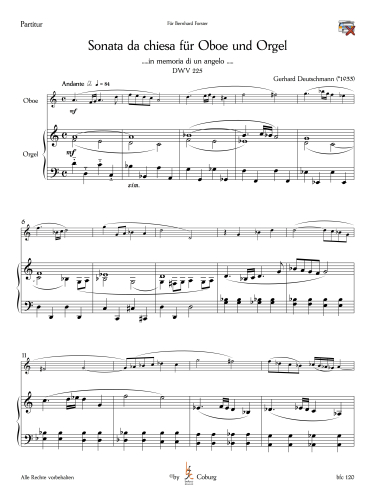 Deutschmann, Gerhard - Sonata da chiesa für Oboe und Orgel