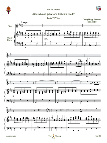 Telemann, Georg Philipp - "Largo" für Oboe und Orgel