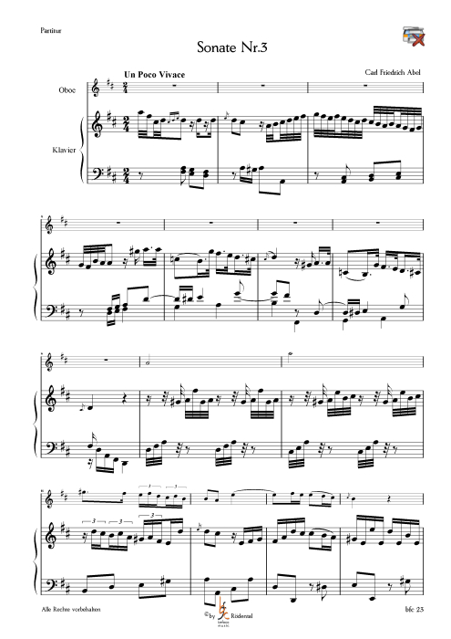 Abel Carl-Friedrich - Sonaten für Oboe und Klavier