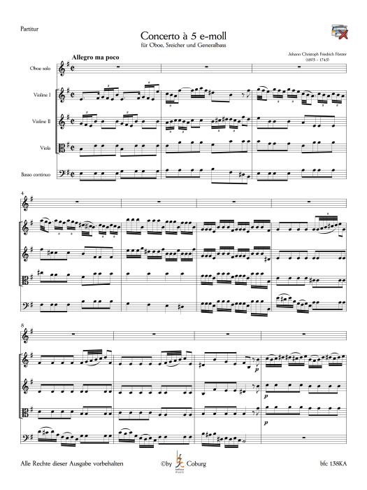 Förster, J.C.F. - Concerto à 5 e-moll