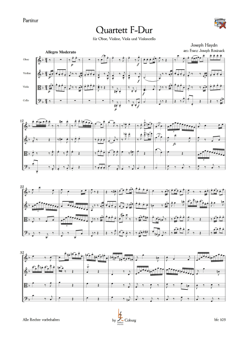 Haydn, Joseph - 2 Quartette für Oboe und Streicher