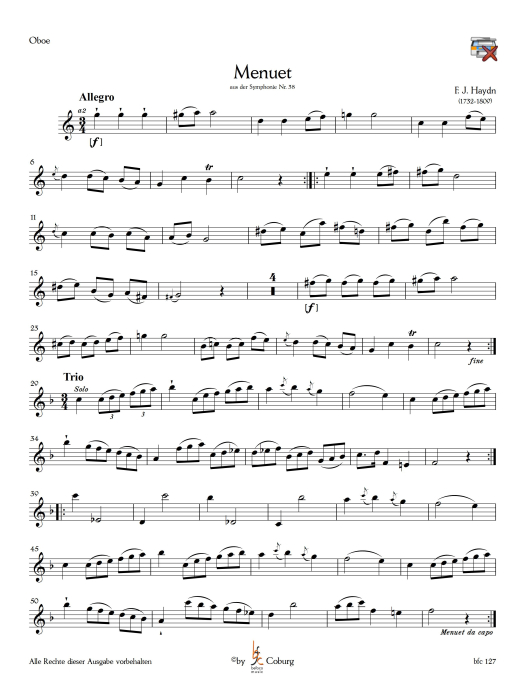 Haydn, Joseph - Menuett (Trio) und Finale
