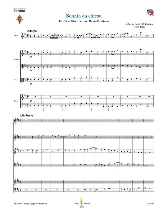 Heinichen, Johann David - Triosonate c-moll für 2 Oboen