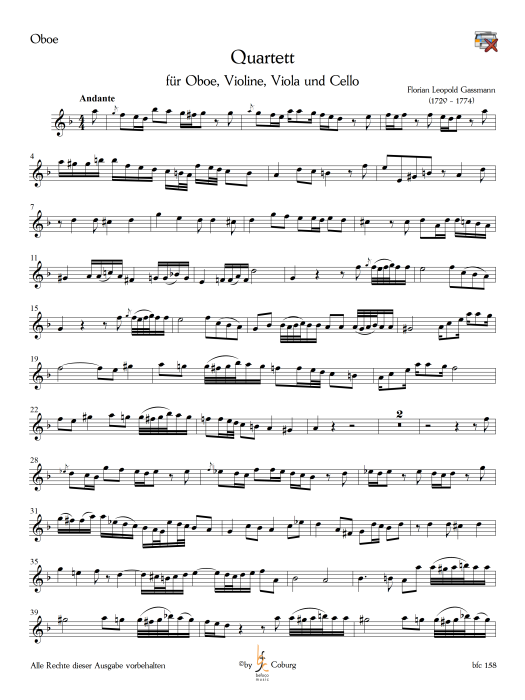 Gassmann, Florian Leopold - Quartett