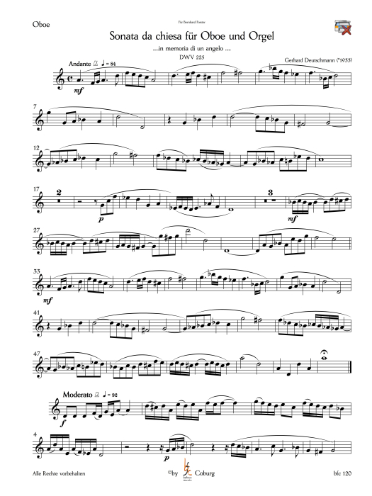 Deutschmann, Gerhard - Sonata da chiesa für Oboe und Orgel