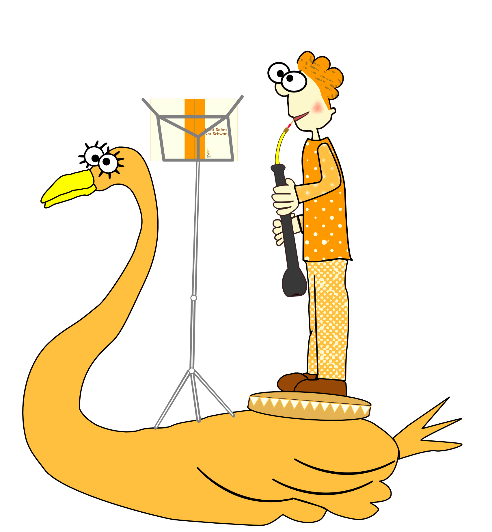 Saint-Saens, C. - Der Schwan für Englisch Horn und Harfe (oder Klavier)